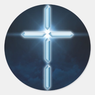 Rond Digital Christian - Digital Cross Sticker Decal