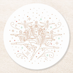 Rond Dixième jour des Dessous de verre de Noël / Blan