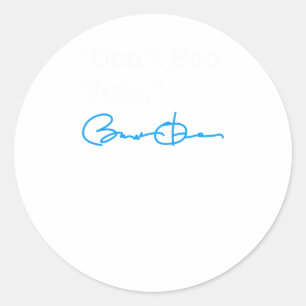 Rond Don't Boo Vote - Sticker Barack Obama (Bleu Blanc)