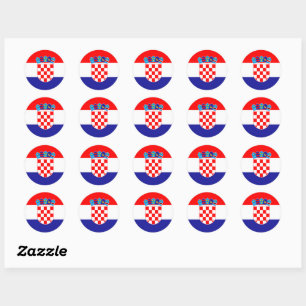 Rond Drapeau Croatie Sticker