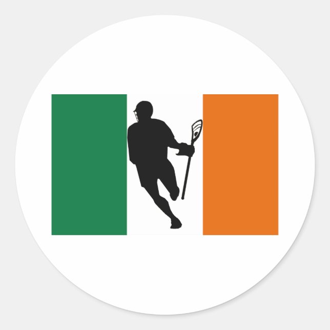 Rond Drapeau de crosse IRock Irlande Sticker (Devant)