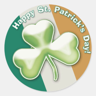 Rond Eerie shamrock :Bonne Saint Patrick ! - Sticker