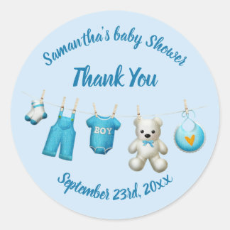 Rond Élégant Baby shower Merci Favoriser Sticker