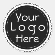 Élégant Votre Logo Ici Sticker Classic Round