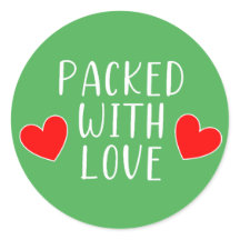 Emballé avec Sticker d'amour