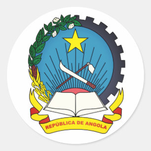 Rond Emblème d'Angola Classic Round Sticker