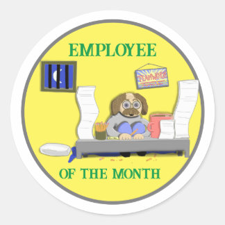 Rond Employé du mois Sticker