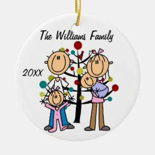 Rond En Céramique Ajouter à la fille, ornement fait sur commande de