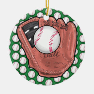 Rond En Céramique Balise de baseball / Ornement - SRF