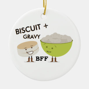 Rond En Céramique Biscuit + Ornement drôle de meilleurs amis de
