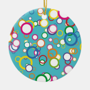 Rond En Céramique Cercles colorés Ornement