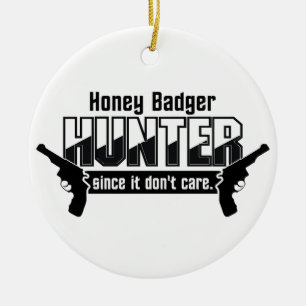 Rond En Céramique Honey Badger Hunter ornement personnalisé