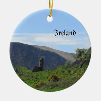 Rond En Céramique Irlande Arbre de Noël Ornement Voyage Souvenir