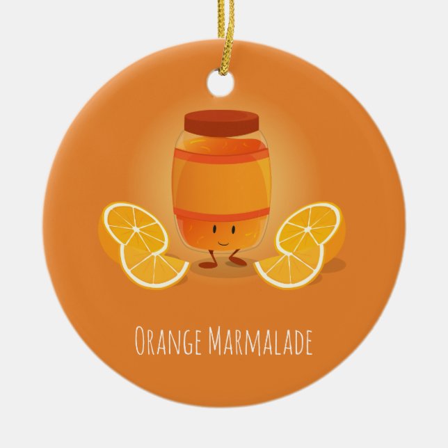 Rond En Céramique Jam Marmalade souriant | Ornement (Devant)