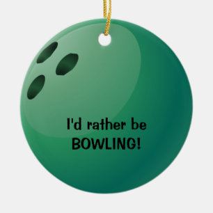 Rond En Céramique Je préférerais être BOWLING ! Ornement