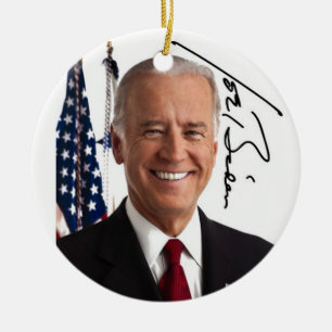 Rond En Céramique Joe Biden Signature Ornement