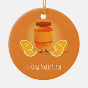 Rond En Céramique Marmalade Jam souriant  Ornement