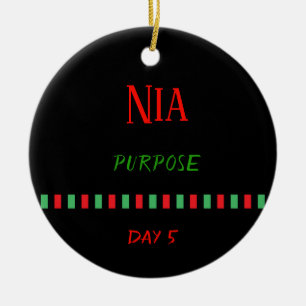 Rond En Céramique Nia - Jour 5 de Kwanzaa Ornement