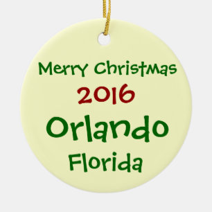 ROND EN CÉRAMIQUE NOUVEL ORNEMENT 2016 DE JOYEUX NOËL D'ORLANDO LA