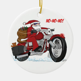 Rond En Céramique Nouvel ornement du traîneau de Père Noël