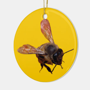 Rond En Céramique Ornement - Abeille de miel