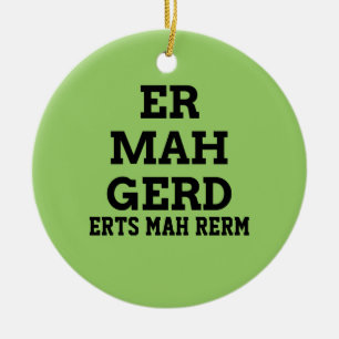 Rond En Céramique Ornement Affichette de porte Ermahgerd