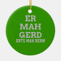 Ornement Affichette de porte Grey Ermahgerd