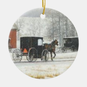 Rond En Céramique Ornement amish