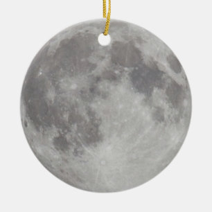 Rond En Céramique Ornement argenté de lune
