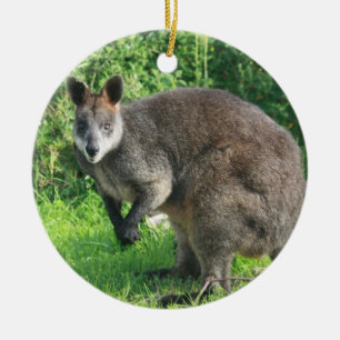 Rond En Céramique Ornement australien de kangourou