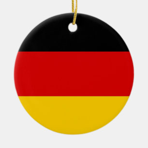 Rond En Céramique Ornement avec drapeau de l'Allemagne