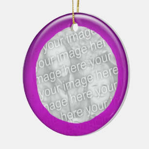 Rond En Céramique Ornement - balle violette