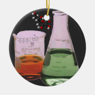 Rond En Céramique Ornement Chem-Périodique de table d'élément