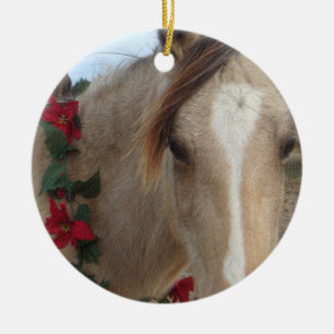 Rond En Céramique Ornement - cheval de vacances