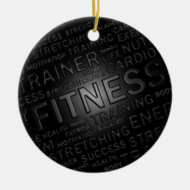Rond En Céramique Ornement chic de forme physique (Devant)