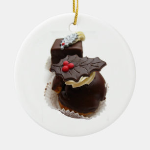 Rond En Céramique ornement chocolat de noël