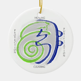 Rond En Céramique Ornement curatif de Reiki