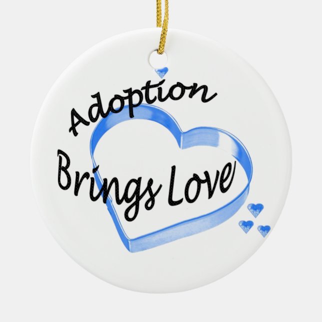 Rond En Céramique Ornement d'adoption (Devant)