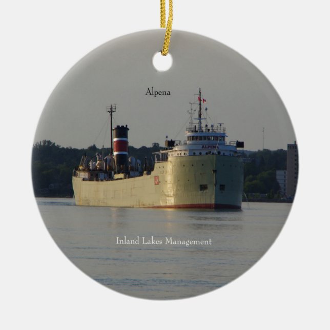 Rond En Céramique Ornement d'Alpena (Devant)