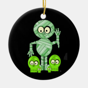 Rond En Céramique Ornement d'amis de Halloween