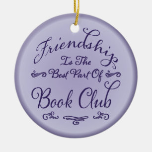 Rond En Céramique Ornement d'amitié de club de lecture