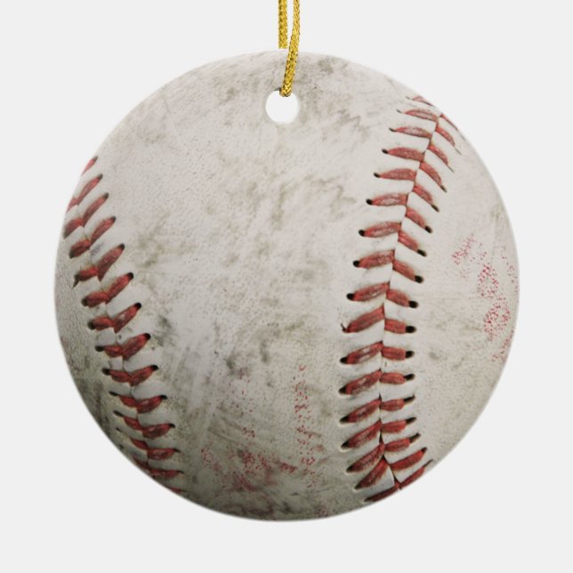 Rond En Céramique ornement de base-ball (Devant)