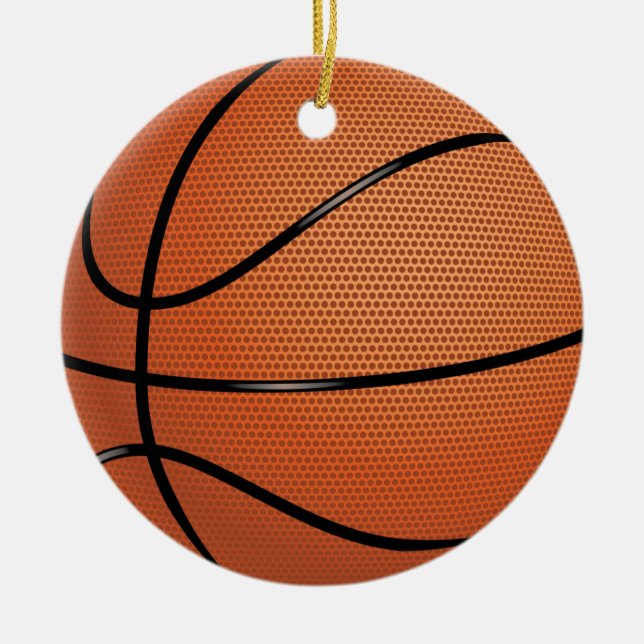 Rond En Céramique Ornement de basket-ball (Devant)