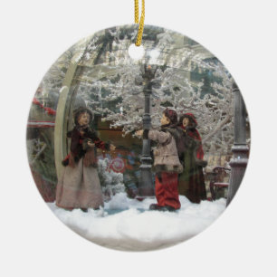 Rond En Céramique Ornement de Carollers de Noël