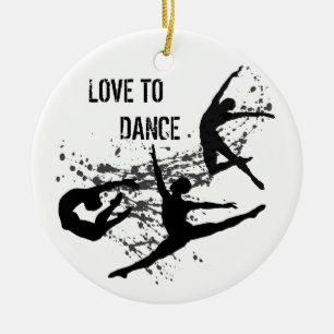 Rond En Céramique Ornement de danse (personnalisable)