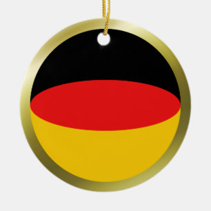 Rond En Céramique Ornement de drapeau d'Allemagne