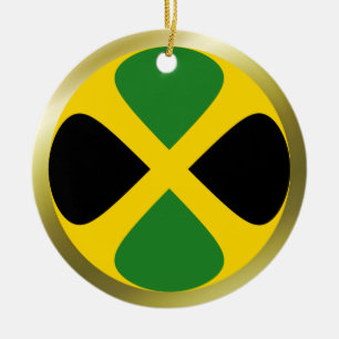 Rond En Céramique Ornement de drapeau de la Jamaïque
