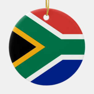 Rond En Céramique Ornement de drapeau de l'Afrique du Sud