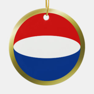Rond En Céramique Ornement de drapeau des Pays-Bas