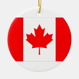 Rond En Céramique Ornement de drapeau du Canada